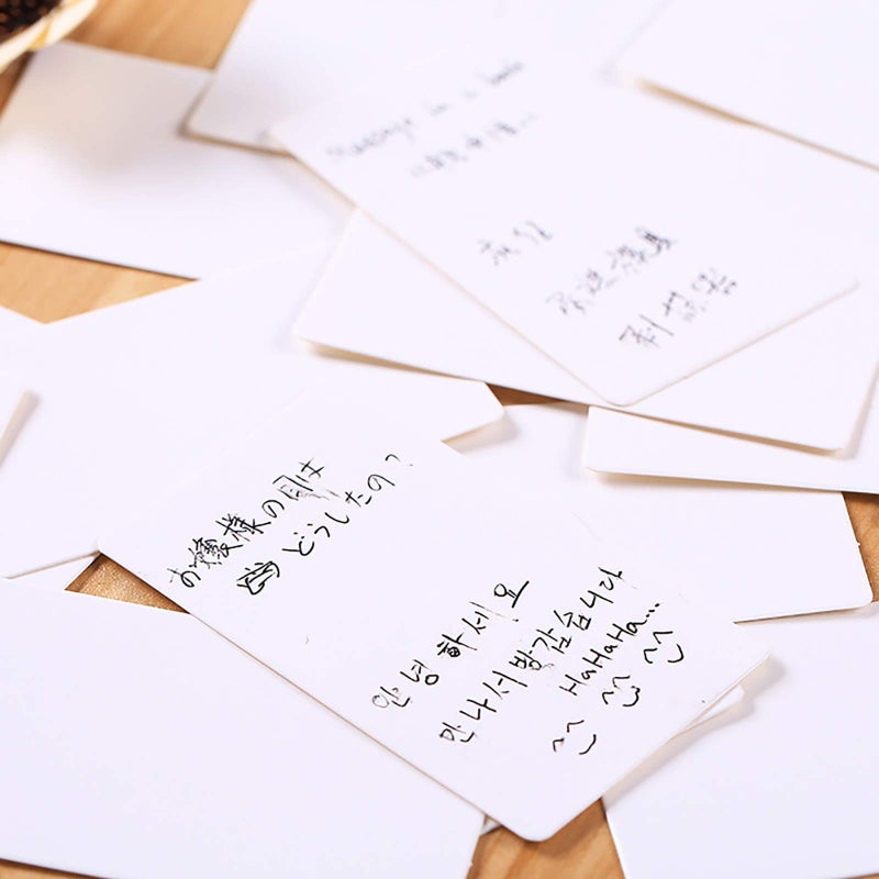VANRA 300 Small Blank Cards 3.5x2 inches Color Cardstock Study Flash Cards Index Cards, Unruled with Rounded Corners (White, 300/Pack) - Image 5